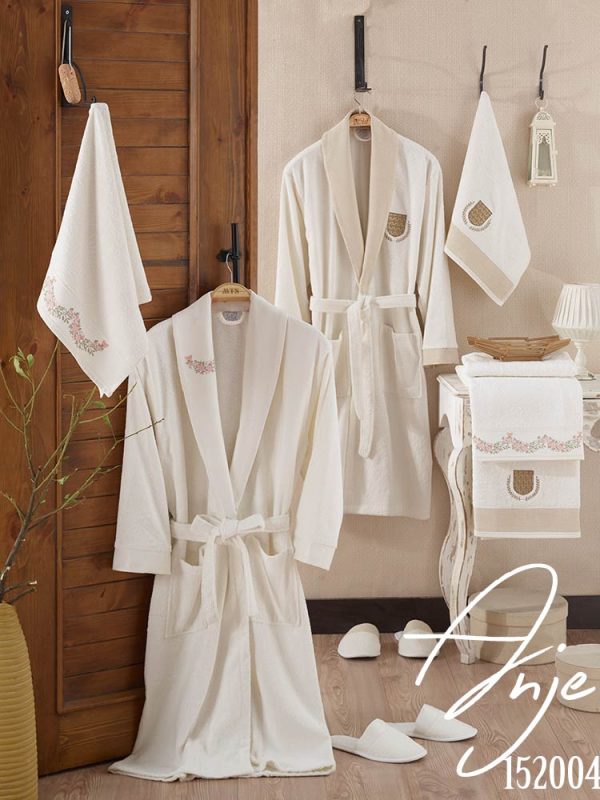 Family Bathrobe Set - Zorel Textile - Towel - Bathrobe - Linen